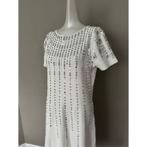 Reem Acra Crystal-Embellished Fit & Flare Dress Size XL $2295 - Picture 13 of 14